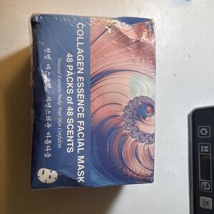 NEW SEALED Collagen Essence Facial Mask‎ 48 Packs Hypoallergenic Paraben Free